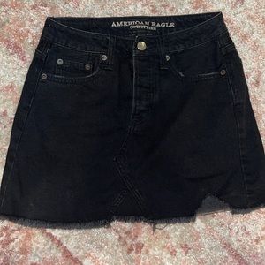 Black Denim Skirt